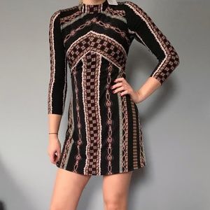 Free People Black Mock Neck Dress